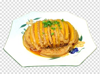 Vegetarian cuisine Breakfast Recipe Rice vermicelli Rice flour, Pumpkin rice flour transparent background PNG clipart