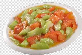 Vegetarian cuisine Luffa Vegetable, Persimmon Fried loofah transparent background PNG clipart