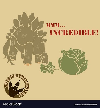 Vegetarian dinosaur vector image