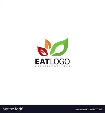 Vegetarian food eat vegetables brand logo icon vector image