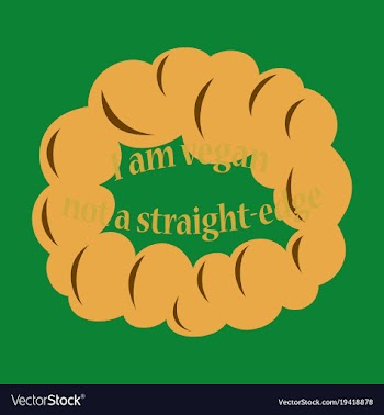 Vegetarian logo template design food logo flat vector image