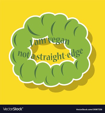 Vegetarian logo template design food logo sticker vector image