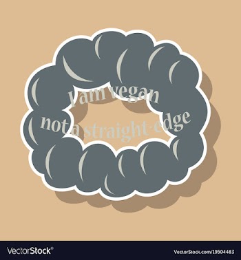 Vegetarian logo template design food logo sticker vector image