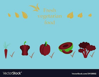 Vegetarian menu for cafe and restaurants vegan vector image