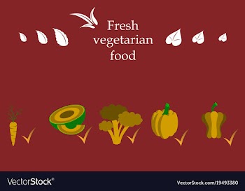 Vegetarian menu for cafe and restaurants vegan vector image