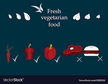 Vegetarian menu for cafe and restaurants vegan vector image