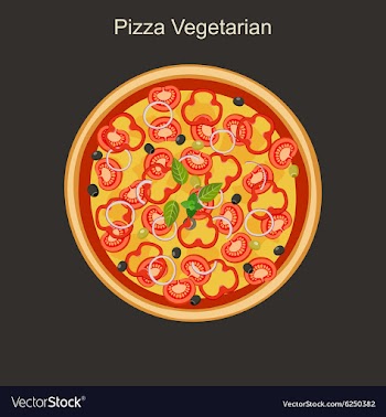  					Vegetarian pizza vector image														