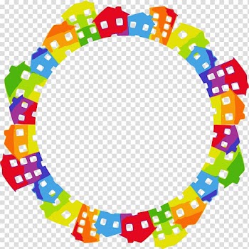 Velilla de San Antonio , colorful frame transparent background PNG clipart