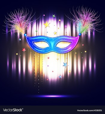 Venetian carnival mask vector image