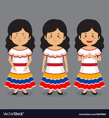 venezuela character with various expression