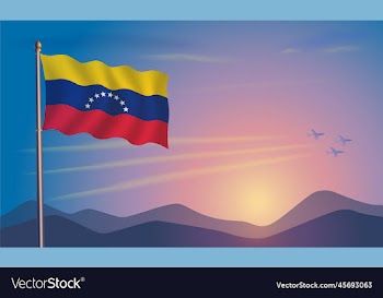 venezuela flag in the morning sun