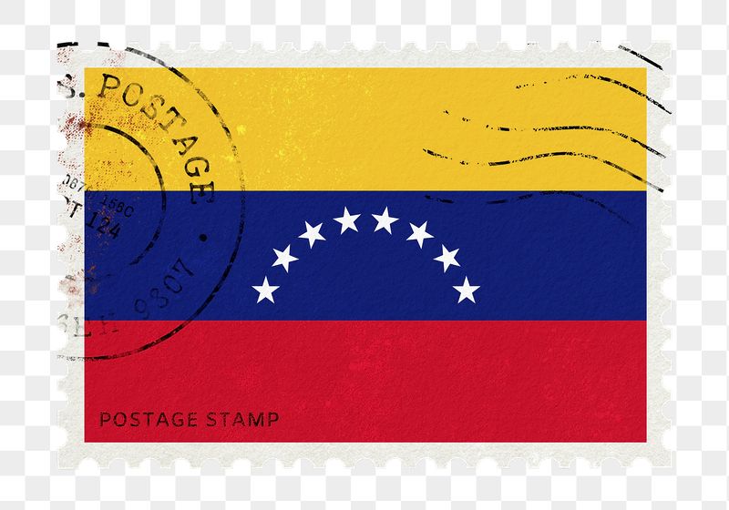 Venezuela flag png post stamp | Free PNG - rawpixel