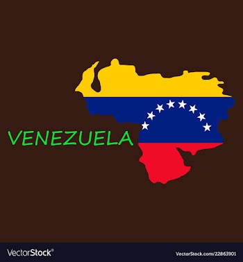Venezuela map national flag icon vector image