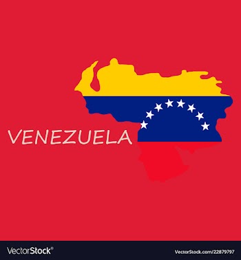 Venezuela map national flag icon vector image