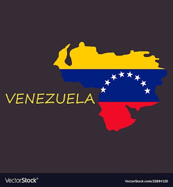 Venezuela map national flag icon vector image