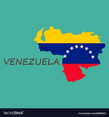 Venezuela map national flag icon vector image