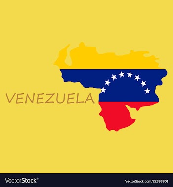 Venezuela map national flag icon vector image