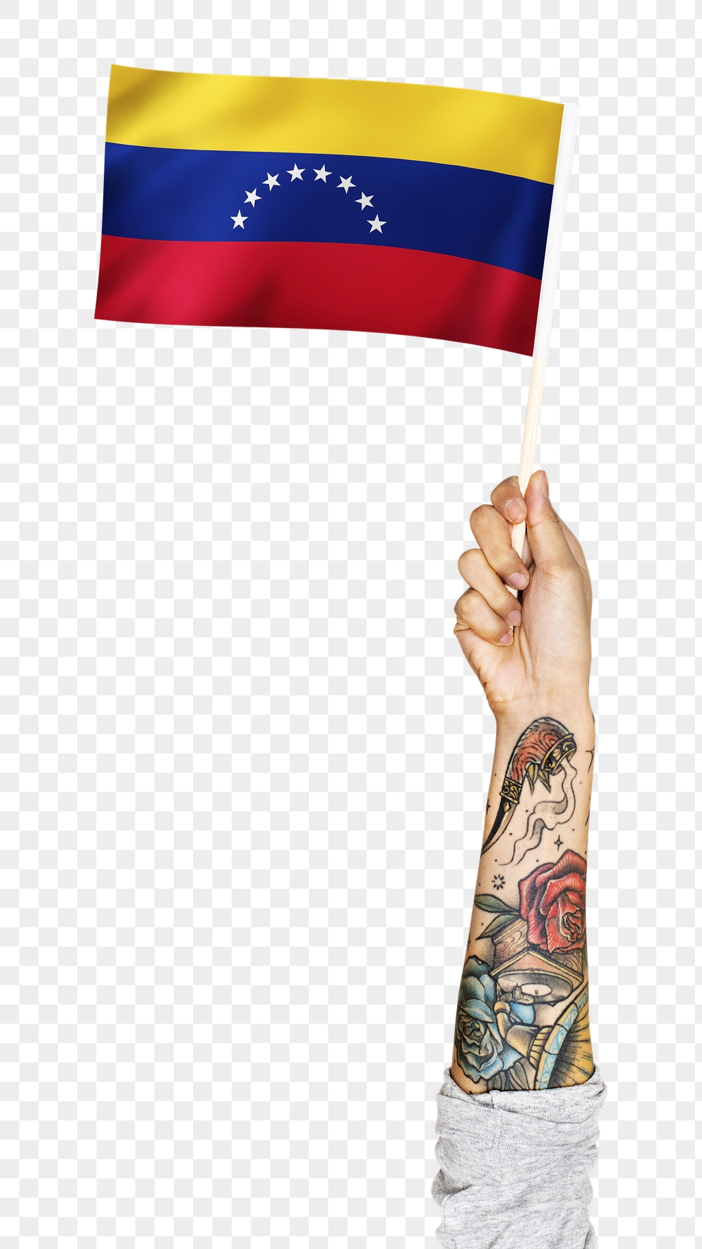Venezuela's flag png in tattooed | Free PNG - rawpixel