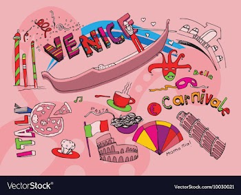 Venice doodles vector image
