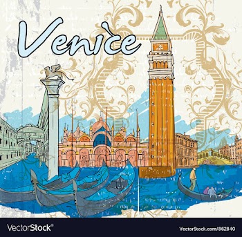 Venice doodles vector image