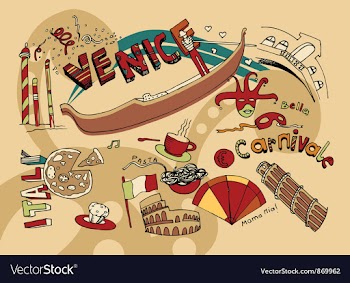 Venice doodles vector image