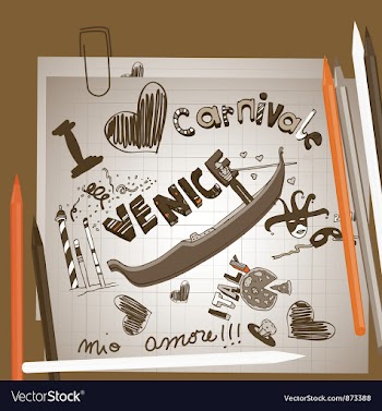 Venice doodles vector image
