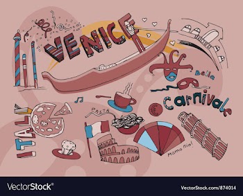 Venice doodles vector image