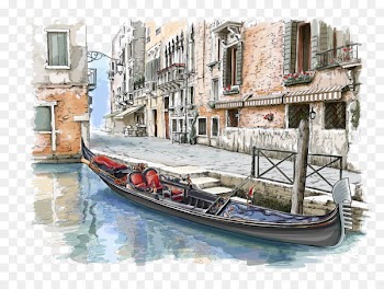 Venice Drawing Illustration - The town of Venice 