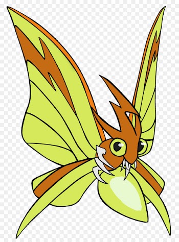Venomoth Monarch butterfly Venonat Insect - relic background 