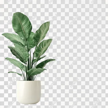 Verdant Serenity: A Hyper-Realistic Indoor Plant