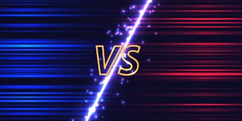 Versus screen with neon glow effect Free Vector