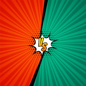 Versus vs screen comic style background Free Vector