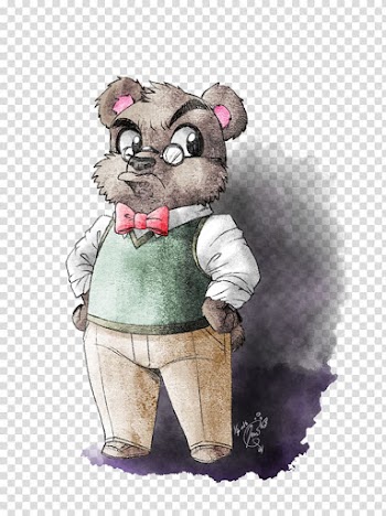 Vertebrate Bear Drawing Art, watercolor bear transparent background PNG clipart
