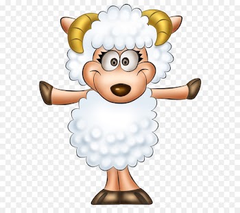 Vertebrate Finger Character Clip art - Transparent Cute Sheep Clipart 
