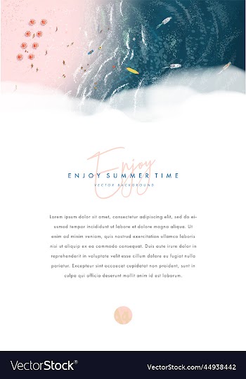 vertical banner with summer beach landscape