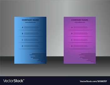 Vertical business cards print template personal vector image
