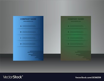 Vertical business cards print template personal vector image
