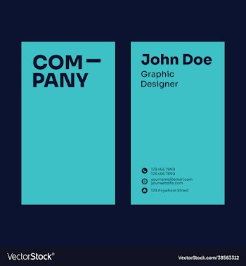 vertical layout simple and elegant business card