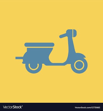 Vespa bike vector image
