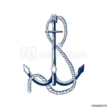 Vessel anchor vector illustration