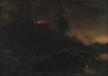 Vesuvius Erupting at Nightfall | Free Photo - rawpixel