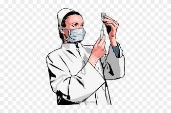 Vet Preparing Injection Royalty Free Vector Clip Art - Nursing Medication Clip Art