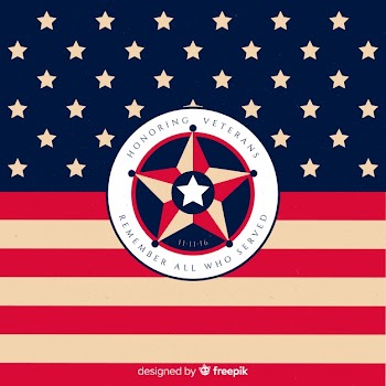 Veterans day concept in flat design Free Vector