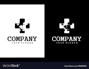 veterinary clinic icon logo design and pet cross