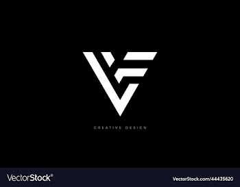 vf triangle initial logo branding