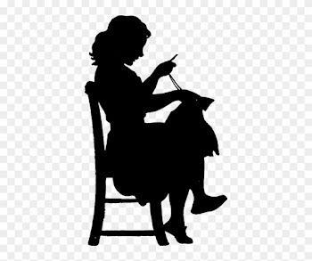 Via Clipart Etc - Girl Sewing Silhouette