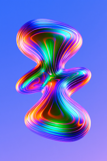 Vibrant 3D Abstract Fluid Design