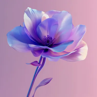 Vibrant 3D Flower in Minimalist Space: Super Realistic Design Vibrant 3D Flower in Minimalist Space: Super Realistic Design