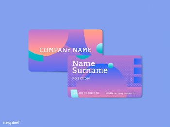 Vibrant abstract design business card | Free stock vector - 581665