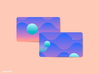 Vibrant abstract design business card | Free stock vector - 581670